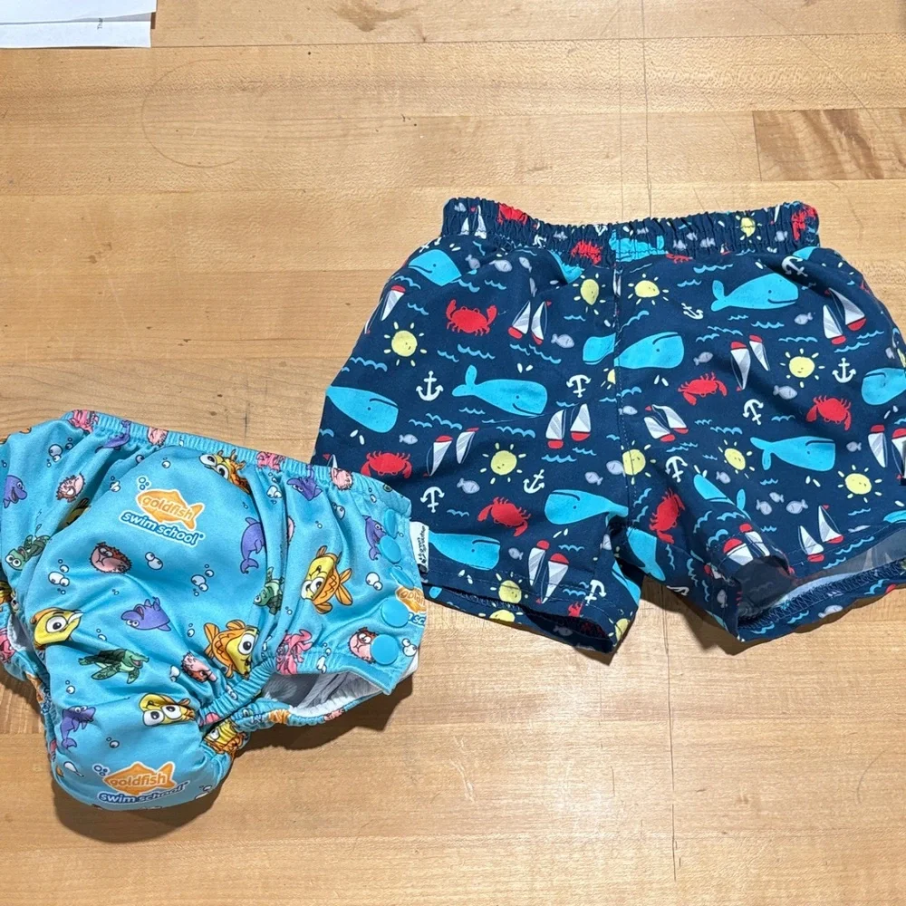 Kids Ocean Adventure Swim diaper Shorts Set